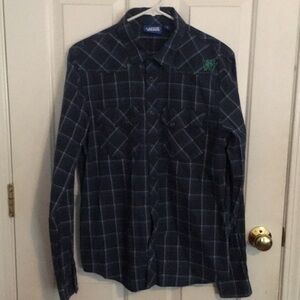 Men’s/Unisex Vans small long sleeve button up plaid shirt